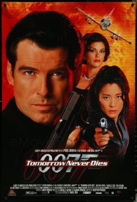 5m0746 LOT OF 7 UNFOLDED 27X40 TOMORROW NEVER DIES R98 VIDEO POSTERS R1998 Brosnan as James Bond!