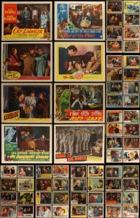 5m0240 LOT OF 74 FILM NOIR/CRIME LOBBY CARDS 1940s-1950s great images from several movies!