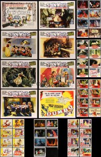 5m0425 LOT OF 63 WALT DISNEY REPRO LOBBY CARDS 2010s complete sets from classic animated movies!