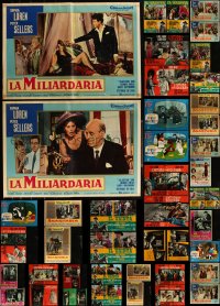 5m0707 LOT OF 54 FORMERLY FOLDED ITALIAN 19X27 PHOTOBUSTAS 1960s a variety of movie scenes!