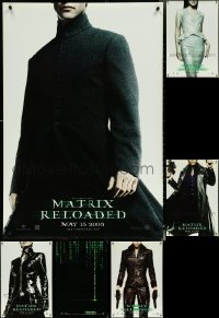 5m0935 LOT OF 6 UNFOLDED MOSTLY DOUBLE-SIDED 27X40 MATRIX MOVIES ONE-SHEETS 2000s cool teasers!