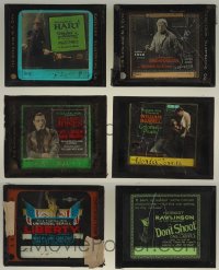 5m0557 LOT OF 6 CRACKED GLASS SLIDES 1920s great images from a variety of silent movies!