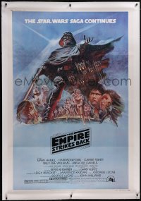 5p0346 EMPIRE STRIKES BACK linen style B 40x60 1980 George Lucas sci-fi classic, cool Tom Jung art!