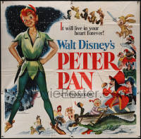 5p0114 PETER PAN 6sh 1953 Walt Disney animated cartoon fantasy classic, great art, ultra rare!