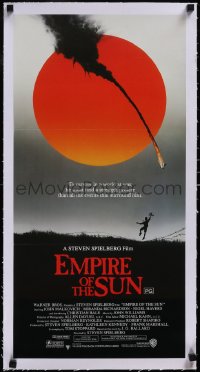 5p1112 EMPIRE OF THE SUN linen Aust daybill 1987 Steven Spielberg, incredible young Christian Bale!