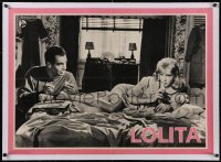 5p0861 LOLITA linen Italian 27x38 pbusta 1962 Kubrick, James Mason painting Sue Lyon's toes, rare!