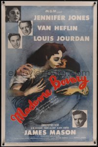 5p0560 MADAME BOVARY linen 1sh 1949 Jennifer Jones, Van Heflin, Louis Jourdan, James Mason!