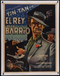 5p1185 EL REY DEL BARRIO linen Mexican poster 1950 Valdes as Tin-Tan by Ernesto Garcia Cabral, rare!