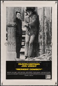 5p0712 MIDNIGHT COWBOY linen int'l 1sh 1969 Dustin Hoffman, Jon Voight, John Schlesinger classic!