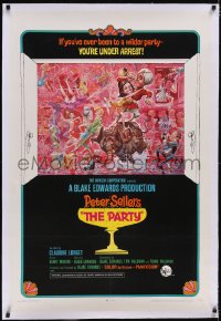 5p0715 PARTY linen style B 1sh 1968 Peter Sellers, Blake Edwards, great art by Jack Davis!