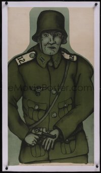 5p0853 NAZI TARGET linen 20x36 special poster 1940s practice shooting them, cool art, ultra rare!