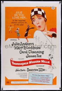 5p0729 THOROUGHLY MODERN MILLIE linen new art 1sh 1967 singing & dancing Julie Andrews!