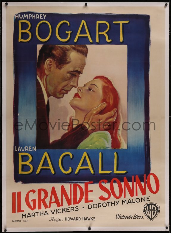 IL GRANDE SONNO THE BIG SLEEP LOCANDINA HUMPHREY BOGART LAUREN BACALL