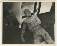 5r1804 MUMMY'S CURSE candid 8x10 still 1944 Lon Chaney Jr. in full makeup cools off by refrigerator!