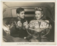 5r1824 SABOTEUR 8.25x10 still 1942 Robert Cummings shows Priscilla Lane his handcuffs, Hitchcock!