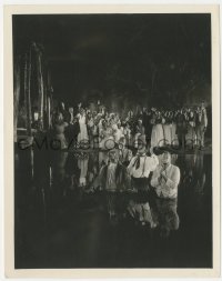 5r1842 UNCLE TOM'S CABIN 8x10 still 1927 crowd watches preacher Tom baptize, Harriet Beecher Stowe!