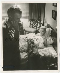 5r1844 VERTIGO 8.25x10 still 1958 sexy blonde Kim Novak in bed, Stewart on phone, Alfred Hitchcock!