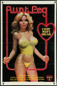 5r0296 AUNT PEG 1sh 1980 John Holmes, Jamie Gillis, art of Juliet Anderson in title role!