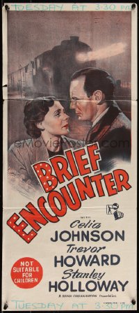 5r0161 BRIEF ENCOUNTER Aust daybill R1950s David Lean classic from Noel Coward's play, ultra rare!