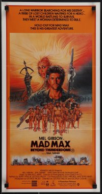 5r0182 MAD MAX BEYOND THUNDERDOME Aust daybill 1985 art of Gibson & Tina Turner by Richard Amsel!