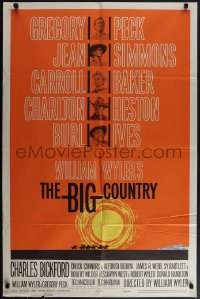 5r0326 BIG COUNTRY style B 1sh 1958 Gregory Peck, Charlton Heston, William Wyler classic!