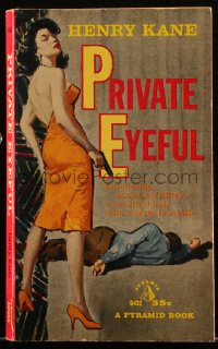 5r1719 PRIVATE EYEFUL paperback book 1959 a beautiful body with a brain to match, Bob McGuire art!