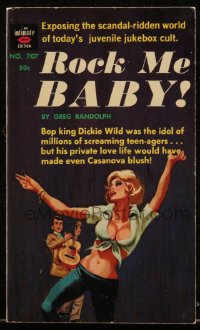 5r1720 ROCK ME BABY paperback book 1962 exposing scandal-ridden world of juvenile jukebox cult!