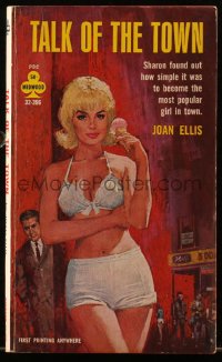 5r1724 TALK OF THE TOWN signed paperback book 1964 by author Joan Ellis, sex made her most popular!