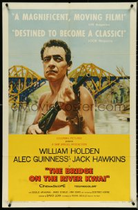 5r0361 BRIDGE ON THE RIVER KWAI style B 1sh 1958 William Holden with gun, David Lean classic!