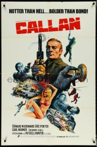 5r0372 CALLAN 1sh 1975 Edward Woodward doesn't make friends & all his enemies are dead, ultra rare!