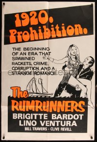 5r0844 RUM RUNNERS Canadian 1sh 1971 Boulevard du rhum, sexy Brigitte Bardot, day-glo, ultra rare!