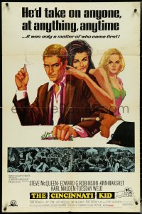 5r0392 CINCINNATI KID 1sh 1965 pro poker player Steve McQueen & sexy Tuesday Weld, Ann-Margret!