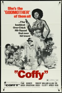 5r0402 COFFY 1sh R1970s sexy art of baddest chick Pam Grier, Jack Hill blaxploitation classic!