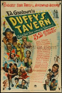 5r0445 DUFFY'S TAVERN 1sh 1945 art of Paramount's biggest stars including Lake, Ladd & Crosby!