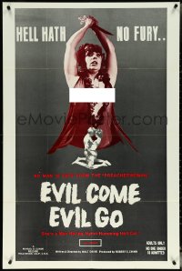 5r0461 EVIL COME EVIL GO 1sh 1972 no man is safe from the Preacherwoman!