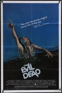 5r0462 EVIL DEAD 1sh 1982 Sam Raimi cult classic, classic Skilsky art of girl grabbed by zombie!