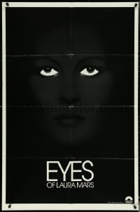 5r0466 EYES OF LAURA MARS teaser 1sh 1978 Irvin Kershner, cool image of psychic Faye Dunaway!