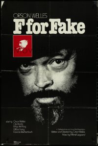 5r0467 F FOR FAKE 1sh 1977 Orson Welles' Verites et mensonges, fakery, great image!