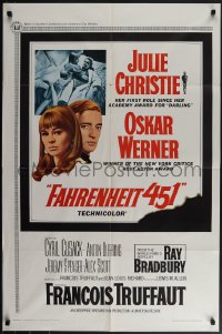 5r0469 FAHRENHEIT 451 1sh 1967 Francois Truffaut, Julie Christie, Oskar Werner, Ray Bradbury!