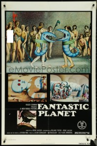 5r0474 FANTASTIC PLANET 1sh 1973 wacky sci-fi cartoon, Cannes winner, cool wacky artwork!