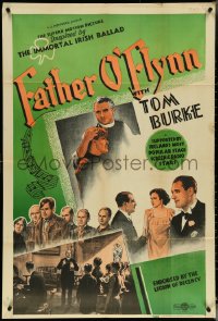 5r0477 FATHER O'FLYNN 1sh 1938 Thomas F. Burke, endorsed by the legion of decency, ultra rare!