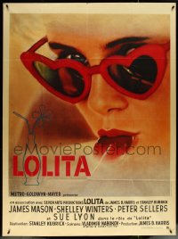 5r0068 LOLITA French 1p R1989 Stanley Kubrick, Sue Lyon with sunglasses & lollipop, Bert Stern!