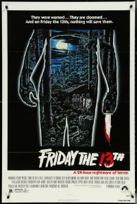 5r0502 FRIDAY THE 13th 1sh 1980 great Alex Ebel art, slasher classic, 24 hours of terror!