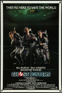 5r0518 GHOSTBUSTERS 1sh 1984 Bill Murray, Dan Aykroyd & Harold Ramis here to save the world!