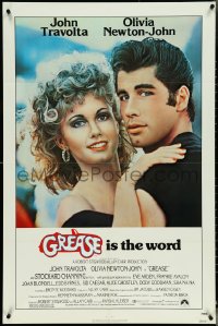 5r0538 GREASE 1sh 1978 c/u of John Travolta & Olivia Newton-John in a most classic musical!