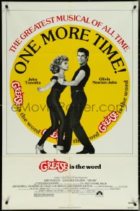 5r0539 GREASE 1sh R1980 John Travolta & Olivia Newton-John in a most classic musical, one more time!