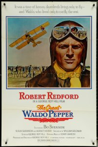 5r0543 GREAT WALDO PEPPER 1sh 1975 George Roy Hill, Robert Redford, Susan Sarandon, aviation art!