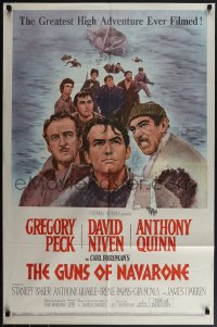 5r0549 GUNS OF NAVARONE 1sh 1961 Gregory Peck, David Niven & Anthony Quinn by Howard Terpning!