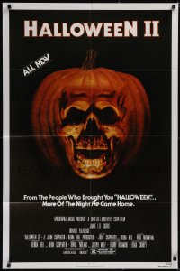 5r0551 HALLOWEEN II NSS style 1sh 1981 cool jack-o-lantern skull image, more of the night HE came home!