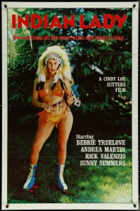 5r0595 INDIAN LADY 1sh 1981 Ray Dennis Steckler, wacky Native American girl in roller skates!